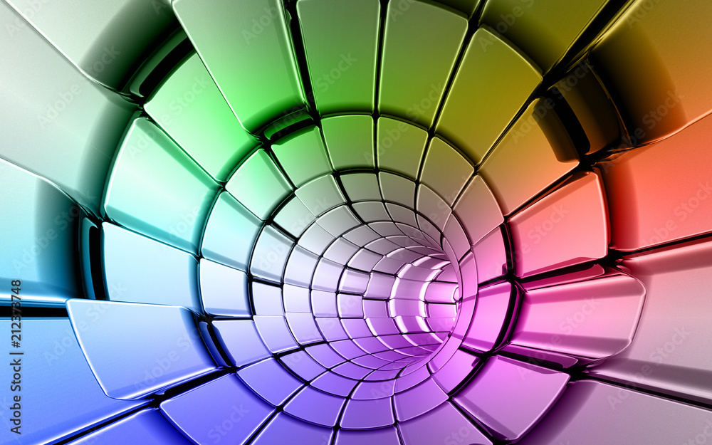 Naklejka premium Rainbow colors technology background