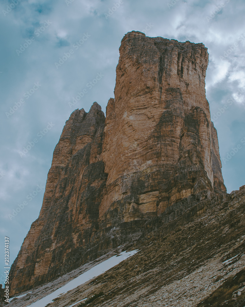 Naklejka premium Mountains Lakes and Nature in the Dolomites, Italy