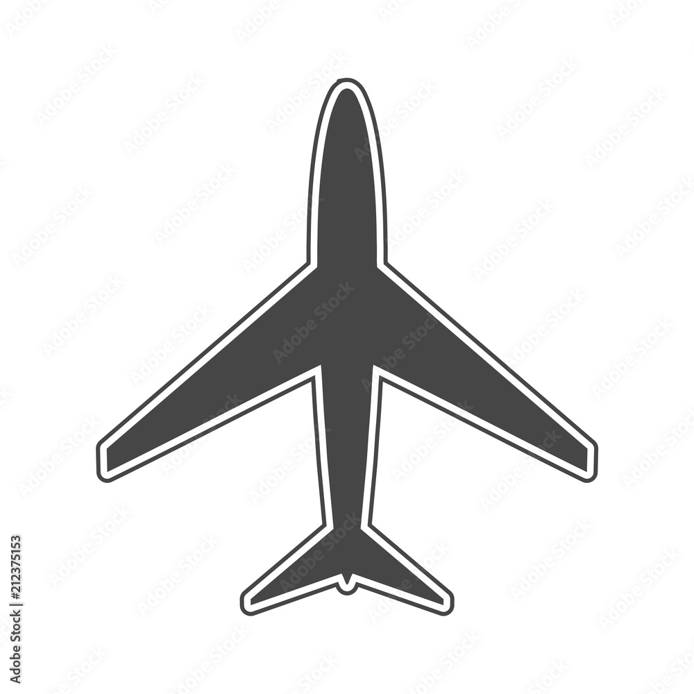 Plane and airplane icon