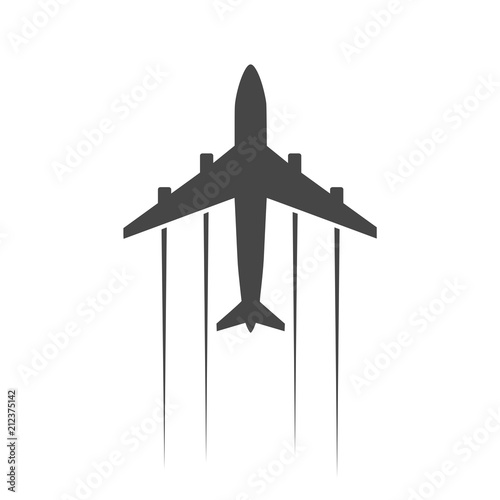 Plane and airplane icon