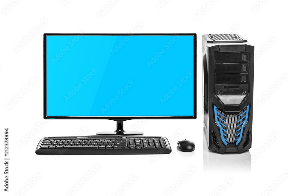 Computer isolated on white background. Computer isolated on white background.