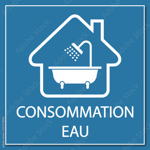 Logo consommation eau.