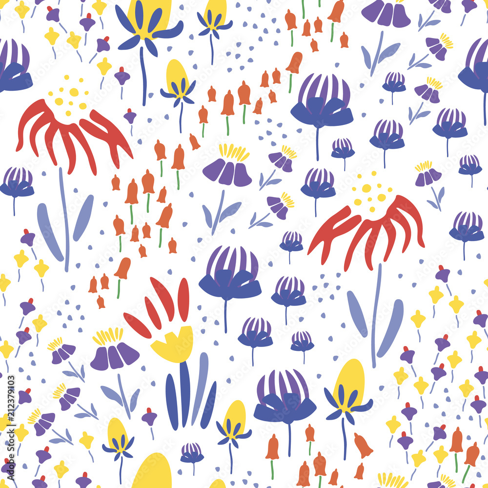 Seamless pattern with floral