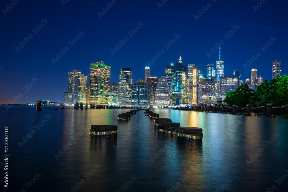 Manhattan skyline at night