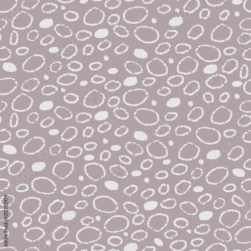 vector hand drawn cirlces on gray seamless repeat pattern photo