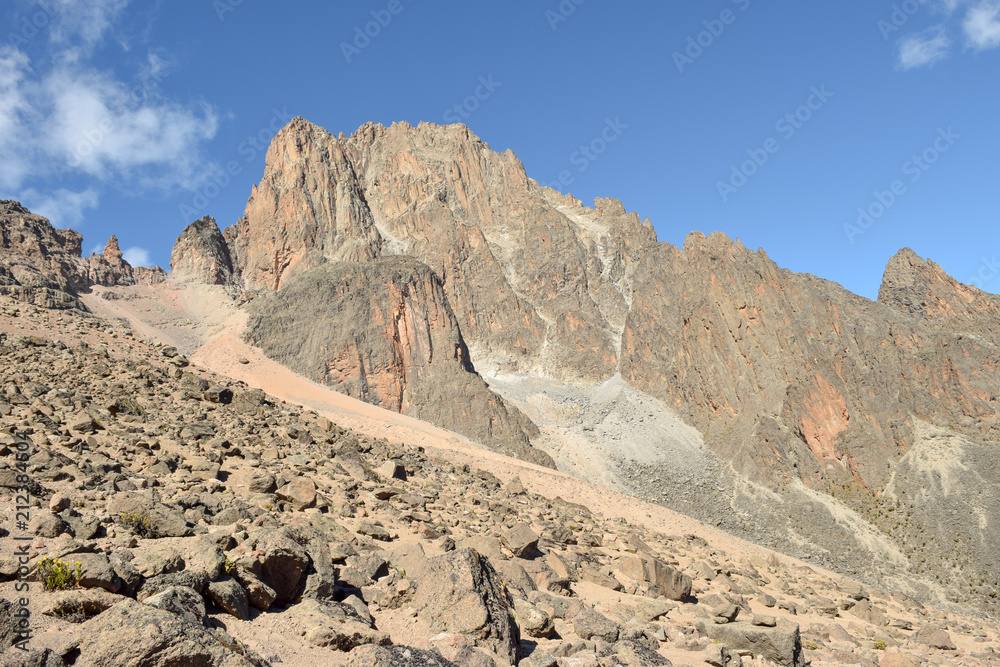 The peaks of Mount Kenya, Kenya