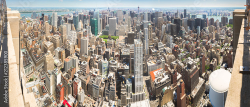 Photography Panoramic view of upper Manhattan from Empire State Building