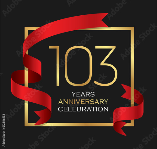 103rd years anniversary celebration background