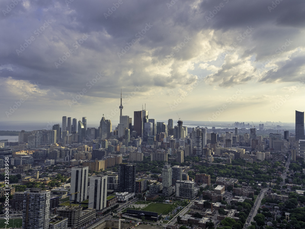 Fototapeta premium Aerial view of Toronto city from above, Toronto, Ontario, Canada