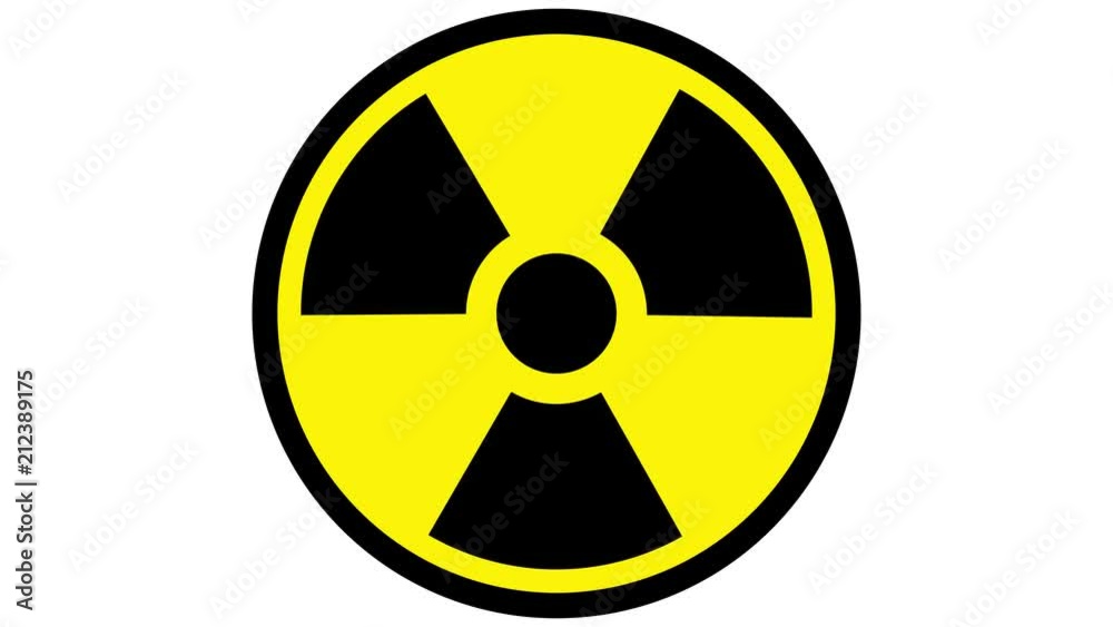 Nuclear symbol flashing icon loop Nuclear symbol flashing icon loop