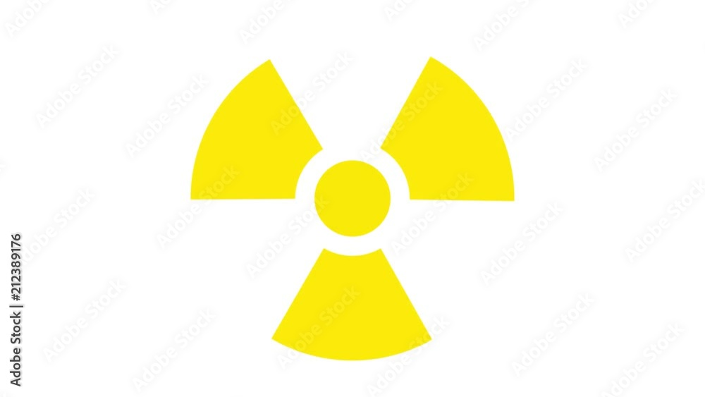 Nuclear symbol flashing icon loop Nuclear symbol flashing icon loop
