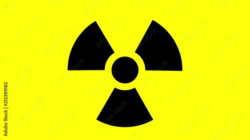 Nuclear symbol flashing icon loop Nuclear symbol flashing icon loop