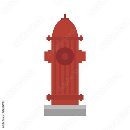 Cute cartoon vector illustration of a hydrant