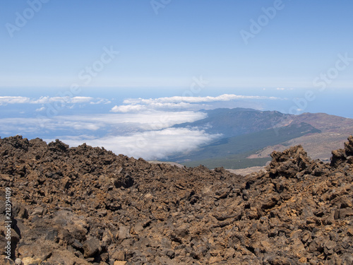 View of Tenerife Island from the Teide volcano