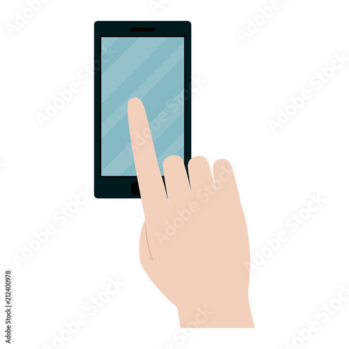 finger tap the electronic screen martphone technology