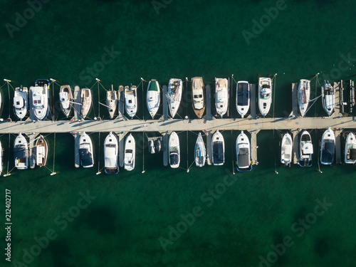 A drone photo of a marina in Blairgowrie, Melbourne, Victoria photo