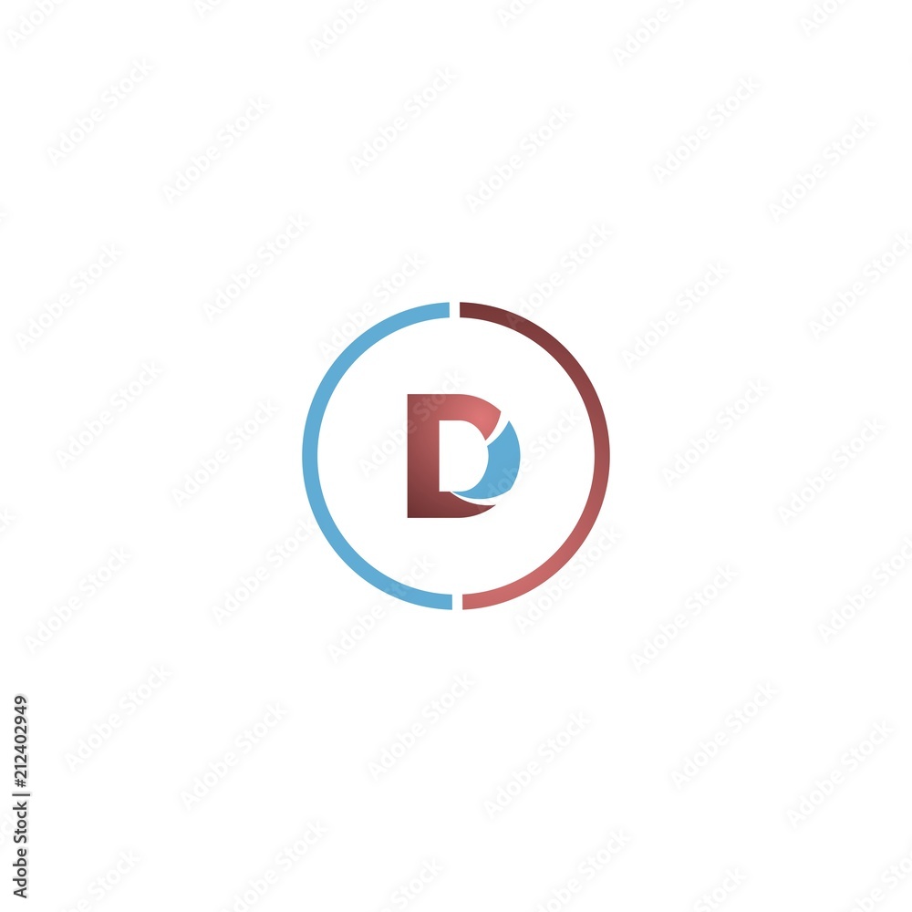 Letter D Circle Minimalist Modern Abstract Creative Icon Logo Design Template Element Vector Letter D Circle Minimalist Modern Abstract Creative Icon Logo Design Template Element Vector