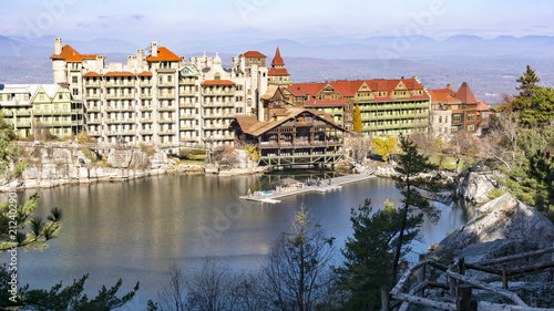 Lake Mohonk is a lake in Ulster County, New York, located on the Mohonk Preserve outside New Paltz, New York, in the Shawangunk Mountains. photo