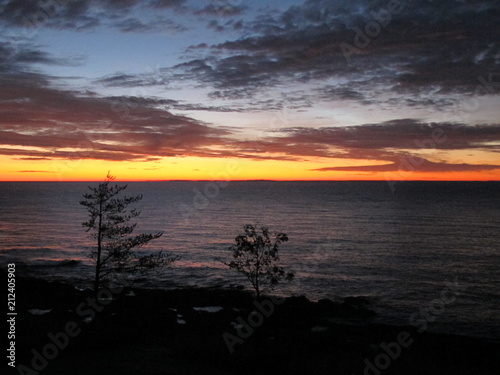 A beautiful sunrise on the lake