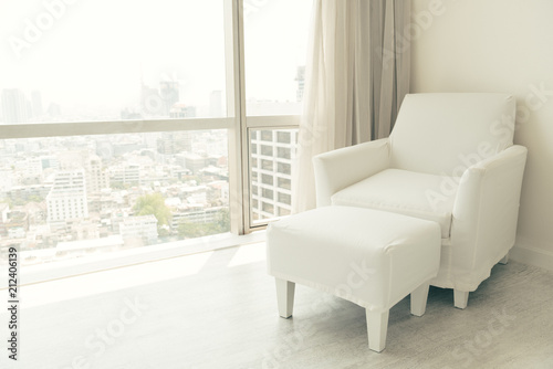 White recliner chair photo