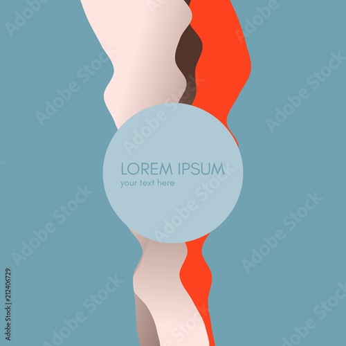 Abstract background with dynamic gradients. Futuristic technology style. 3D Vector Illustration.