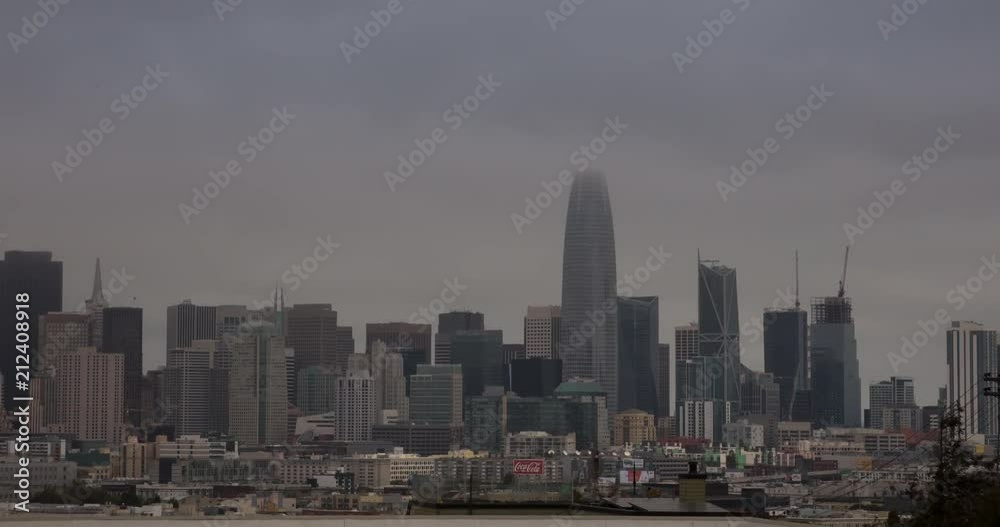 San Francisco New Emerging Downtown Skyline seen From Potrero Hill San Francisco New Emerging Downtown Skyline seen From Potrero Hill