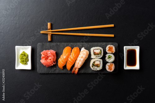 Japanese sushi. Close up