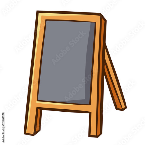 Funny and cute wooden blank standing menu board for your cafe - vector