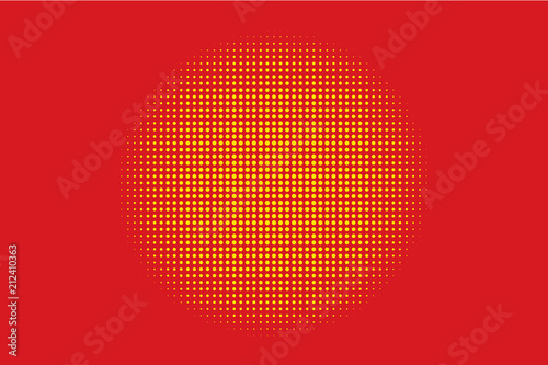 Red Halftone Circle Background