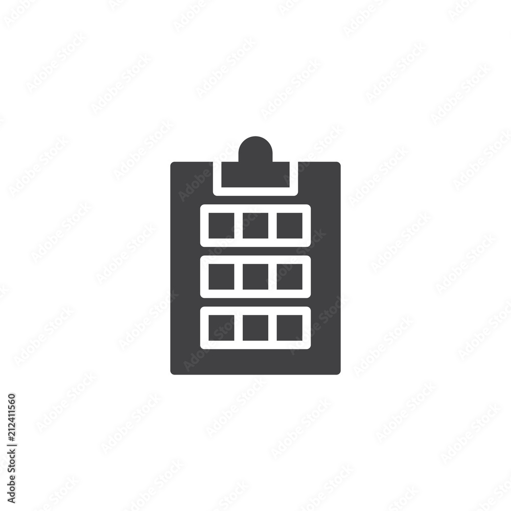 Notepad vector icon. filled flat sign for mobile concept and web design. clipboard document simple solid icon. Symbol, logo illustration. Pixel perfect vector graphics