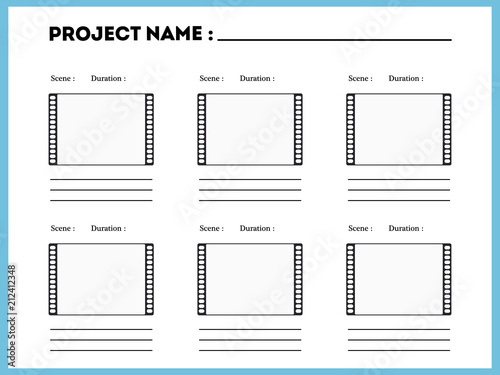 film storyboard composition scene template