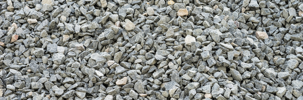 Obraz premium Szare kamienie żwirowe dla budownictwa