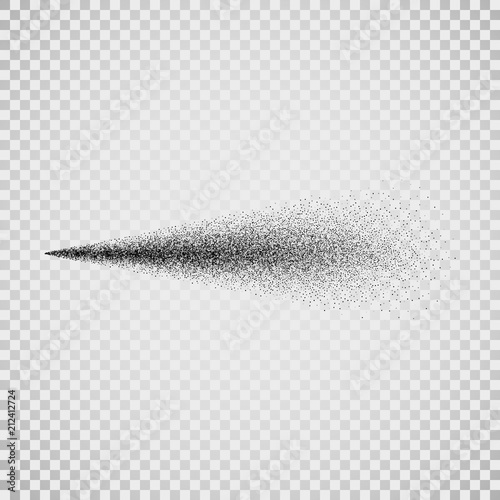 Water spray effect. Fog particles stream in air. Realistic spray air freshener, shower. Vector illustration  isolated on white background