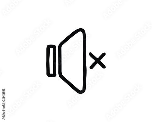 silent hand drawn icon , designed for web and app