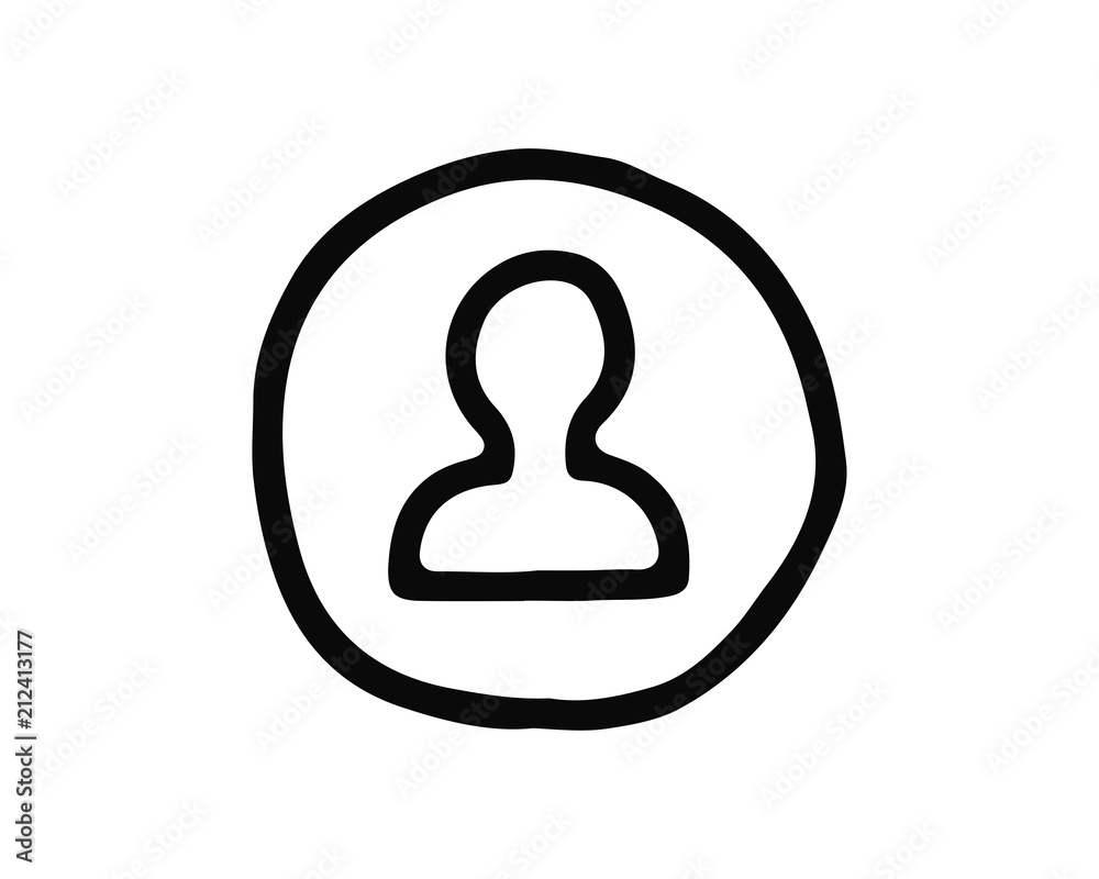 person hand drawn icon , designed for web and app person hand drawn icon , designed for web and app