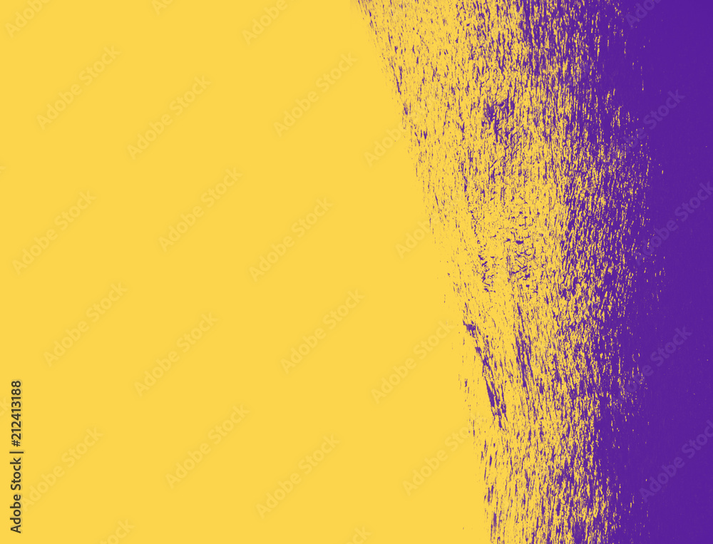 ultraviolet and yellow hand painted brush grunge background texture