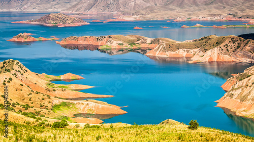Nice view of Nurek Reservoir in Tajikistan