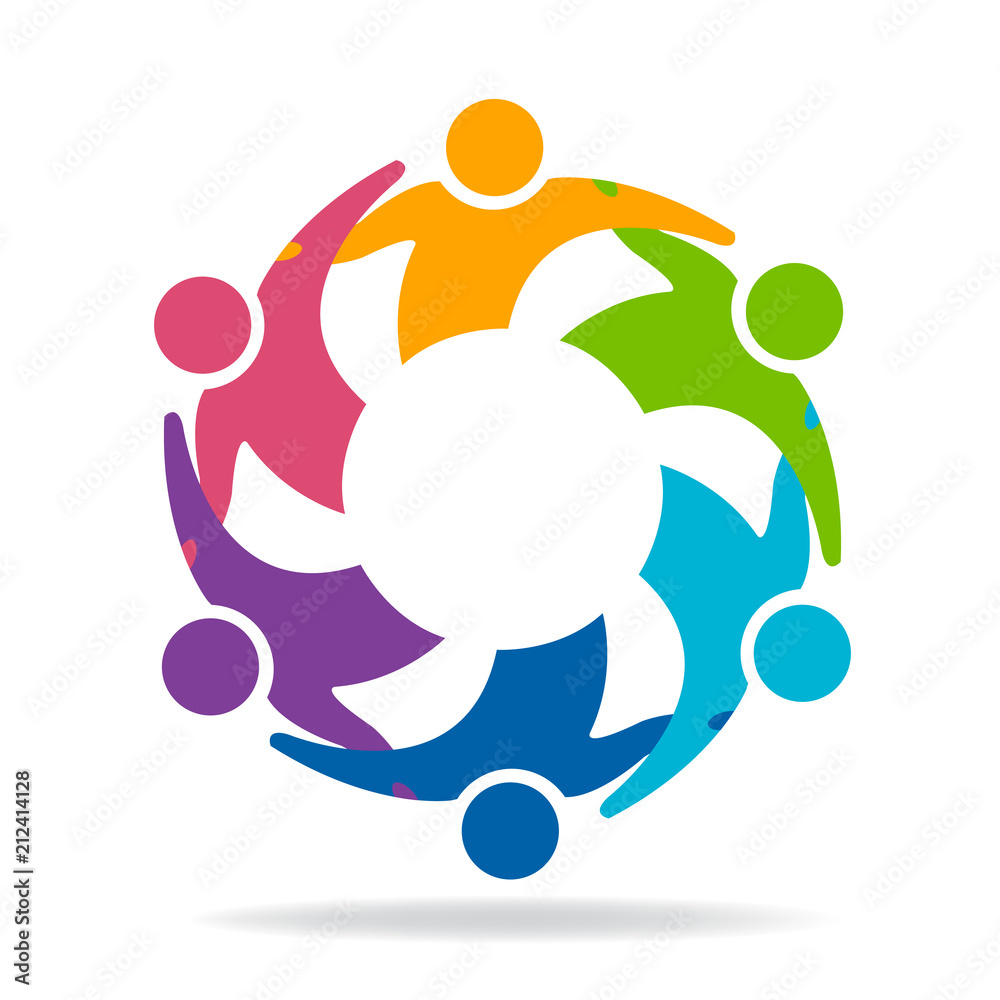 Logo teamwork people vector id business card design Logo teamwork people vector id business card design
