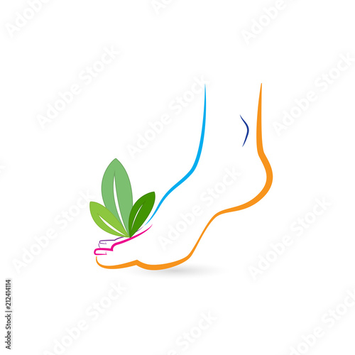 Woman foot logo