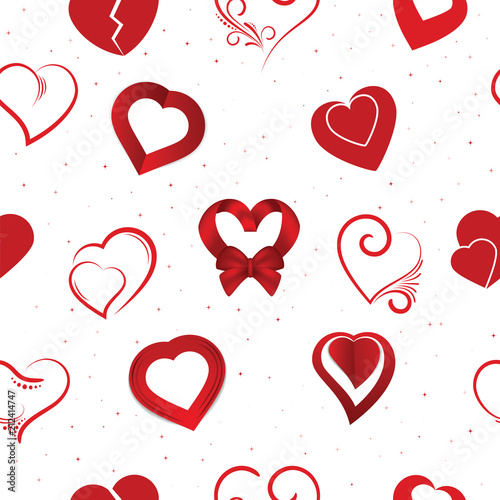 Heart on valentines day in love vector lovely red sign on hearted celebration...