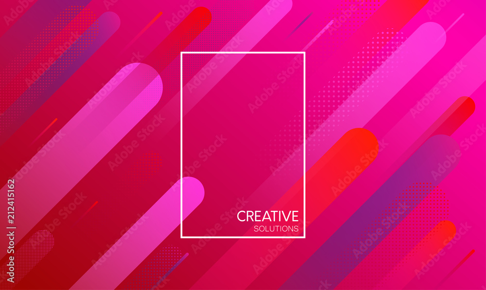 Pink creative solutions background with geometric pattern.