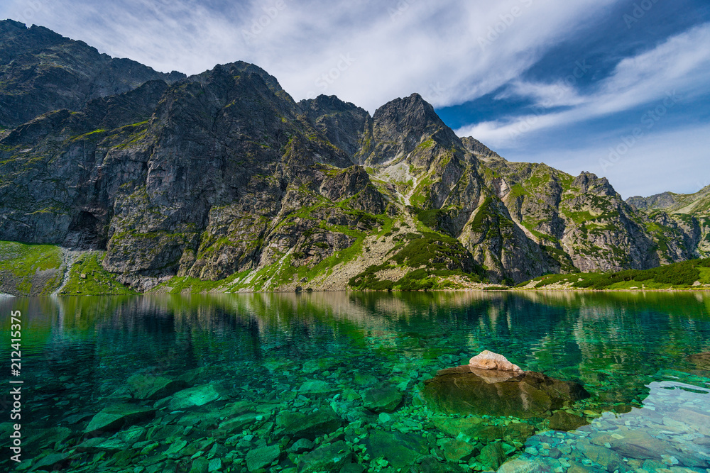 Obraz premium High Tatra mountains and picturesque clear lake Czarny Staw