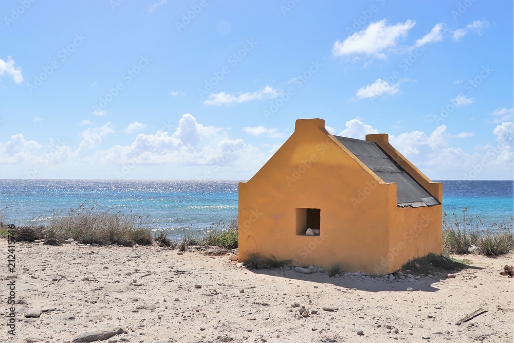 Historic salt slave huts in Bonaire Historic salt slave huts in Bonaire