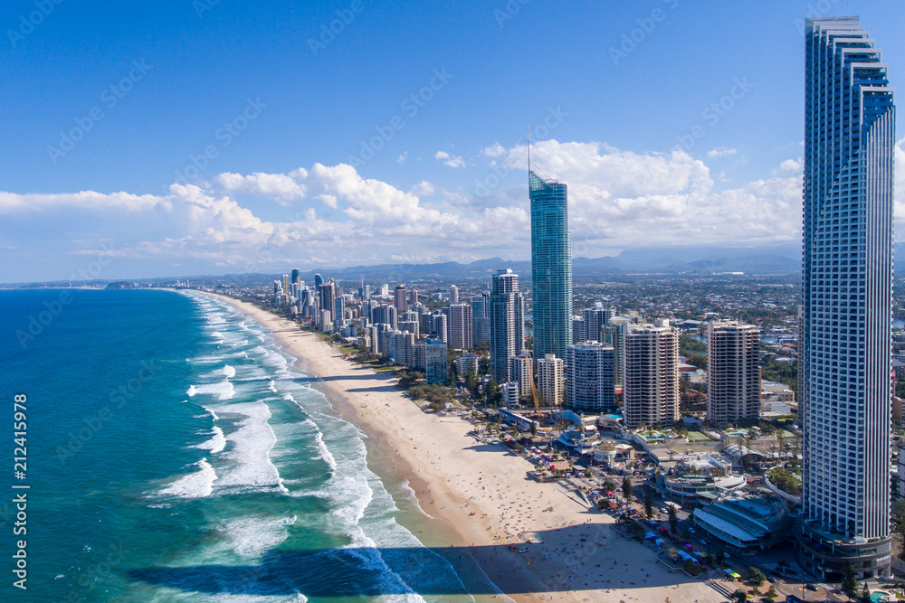 Naklejka premium Gold Coast Australia (strzał z drona)