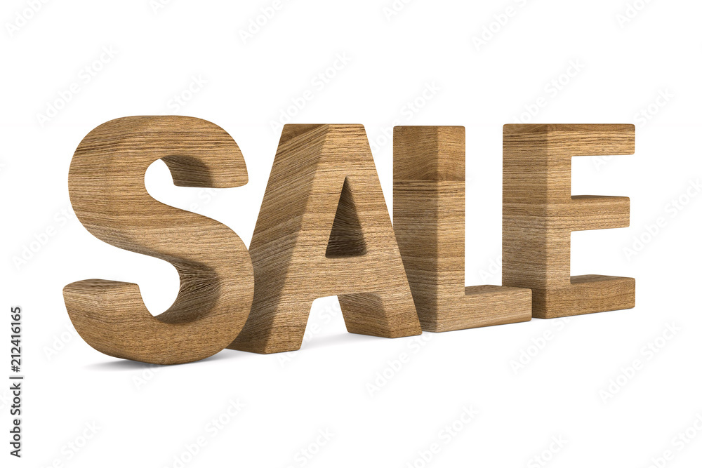 sale on white background. isolated 3d illustration