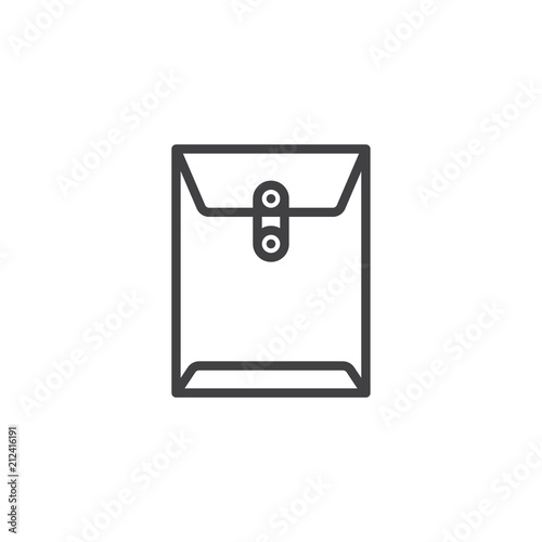 Office envelope outline icon. linear style sign for mobile concept and web design. Document Big Paper Envelope simple line vector icon. Symbol, logo illustration. Pixel perfect vector graphics