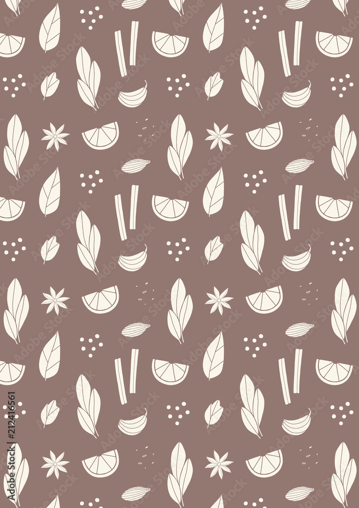 Spice pattern background. Kitchen wallpaper Stock Illustration | Adobe Stock Spice pattern background. Kitchen wallpaper Stock Illustration | Adobe Stock