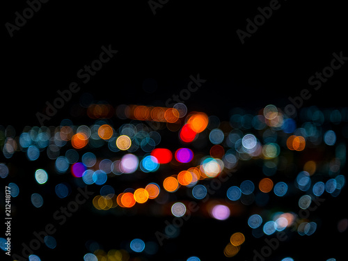 blurred bokeh light defocused background and textured for Christmas , New Year holidays party and celebration background wallpaper