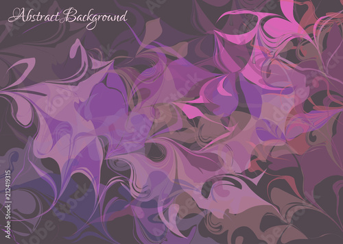 Lilac horizontal background with colored divorces and  batik effect. Vector illustration.
