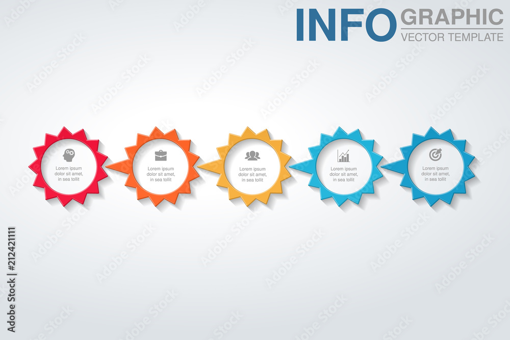 Fototapeta premium Vector infographic template for diagram, graph, presentation, chart, business concept with 5 options.